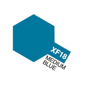 XF-18 Medium Blue, Acrylic Mini 10 ml (penselmaling, mat) - Tamiya